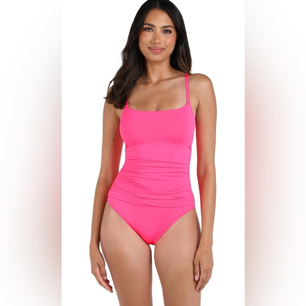 La Blanca Island Goddess Lingerie One Piece - Bright Pink